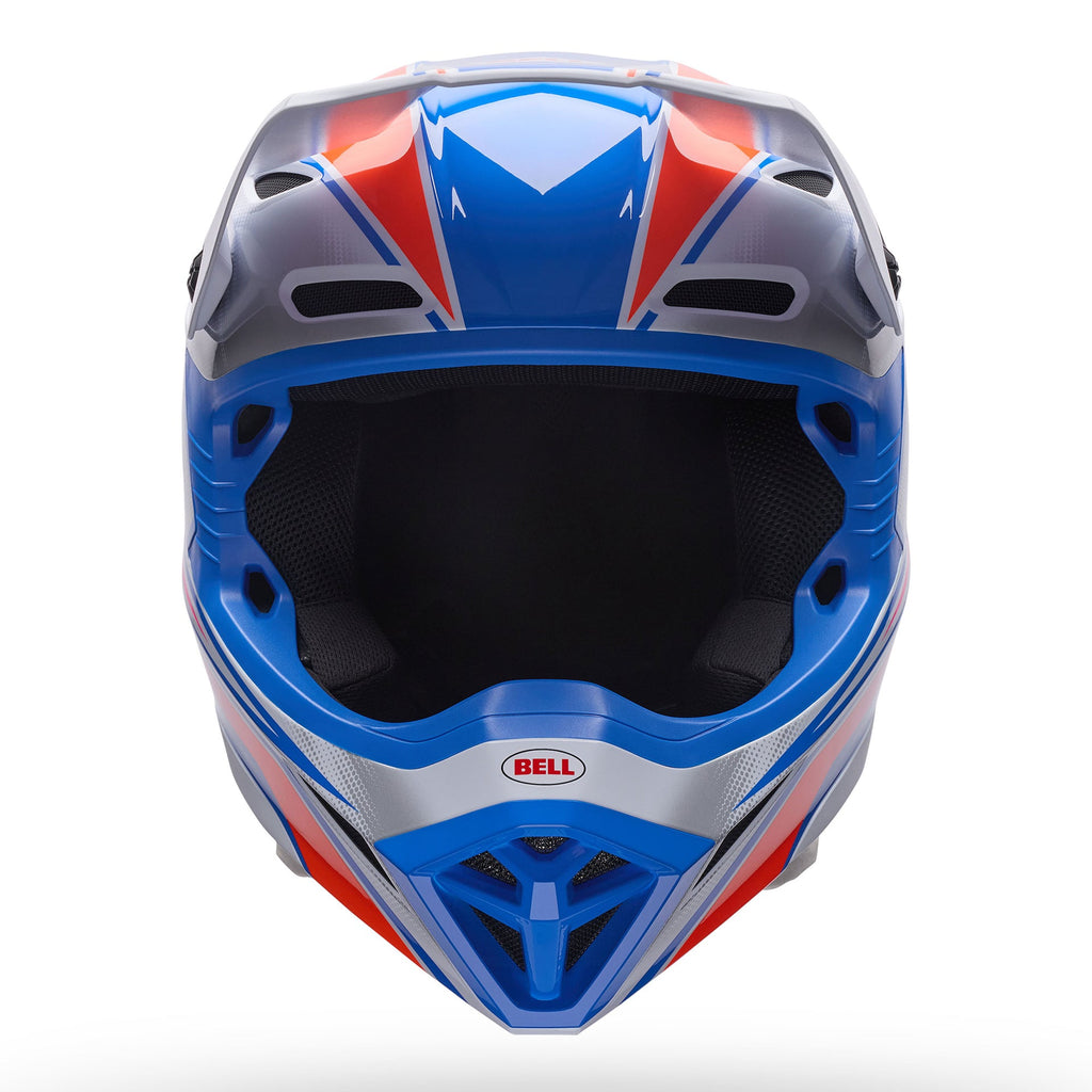 BELL MX-10 MIPS SPEEDWAY MX | Enduro Helmet (White/Blue/Red Fluo)