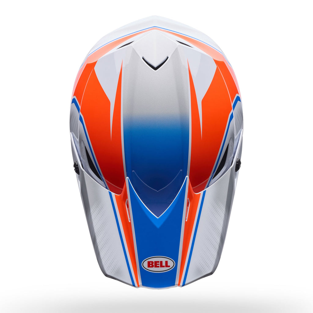 BELL MX-10 MIPS SPEEDWAY MX | Enduro Helmet (White/Blue/Red Fluo)