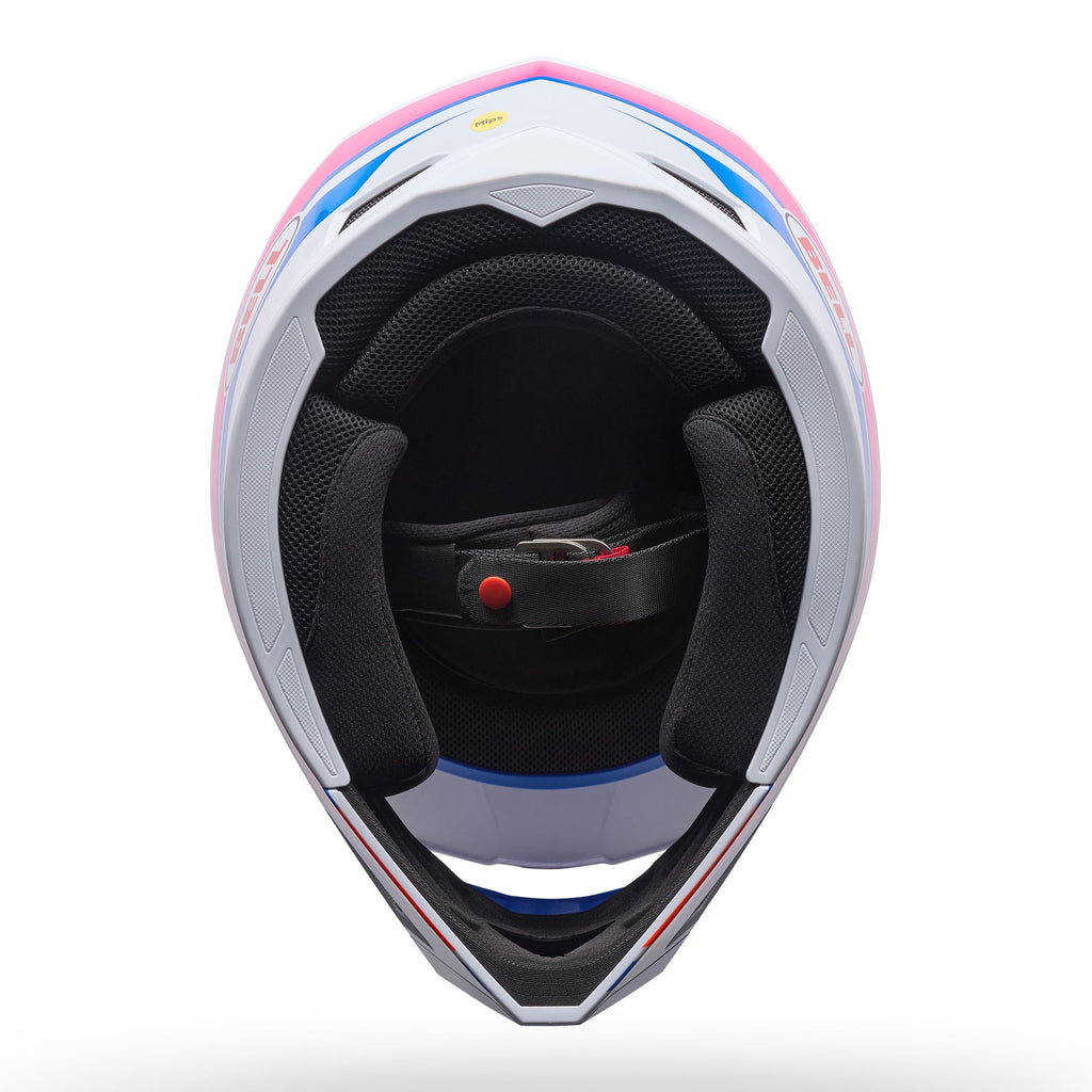 BELL MX-10 MIPS SPEEDWAY MX | Enduro Helmet (White/Blue/Red Fluo)
