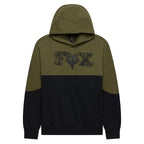 FOX Racing Mens Hoodie - ABYSS Fleece Pullover (Olive Green/Black)