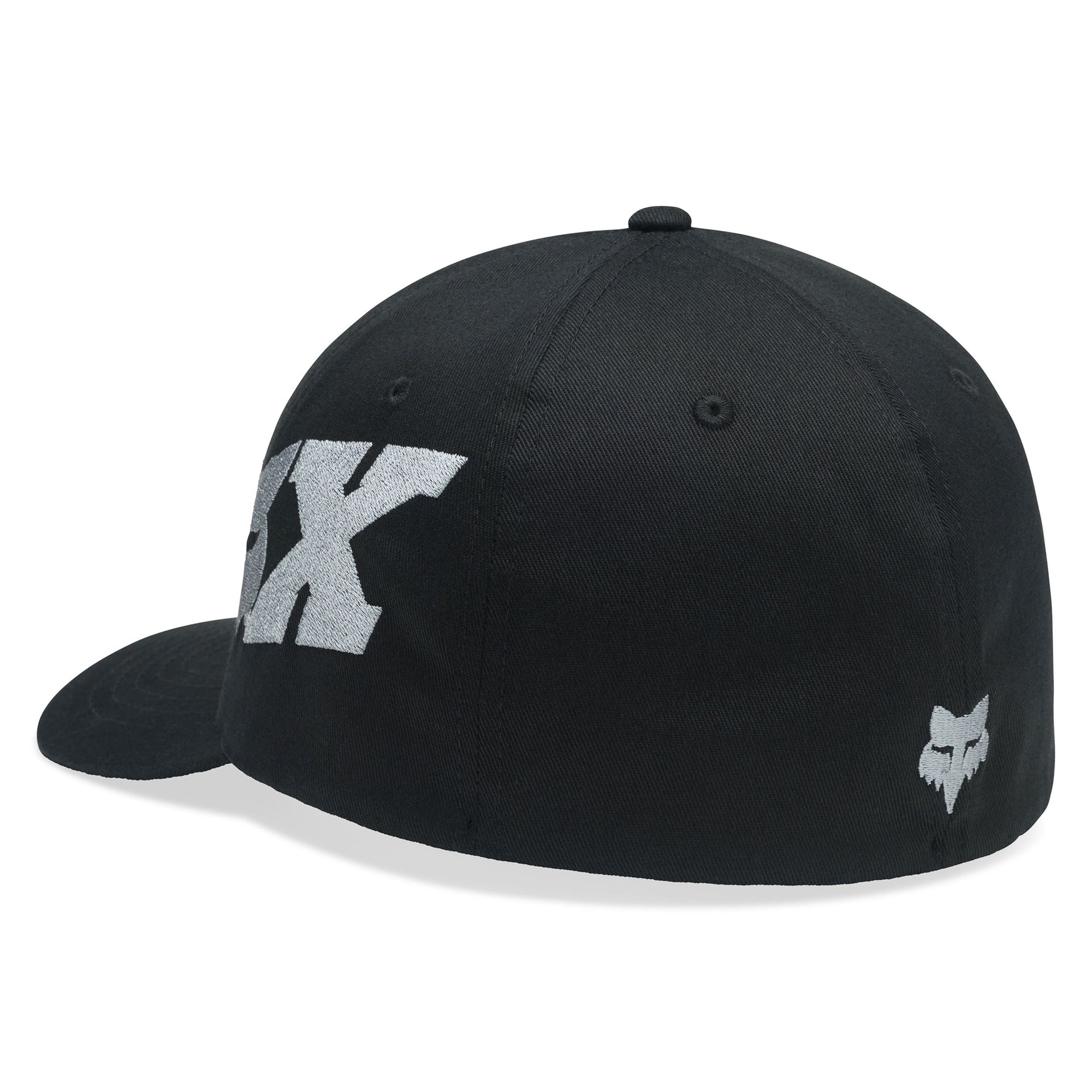 FOX Racing Mens Cap - FOX HEAD X Flexfit Hat (Black)