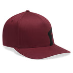 FOX Racing Mens Cap - FOX HEAD X Flexfit Hat (Dark Maroon)