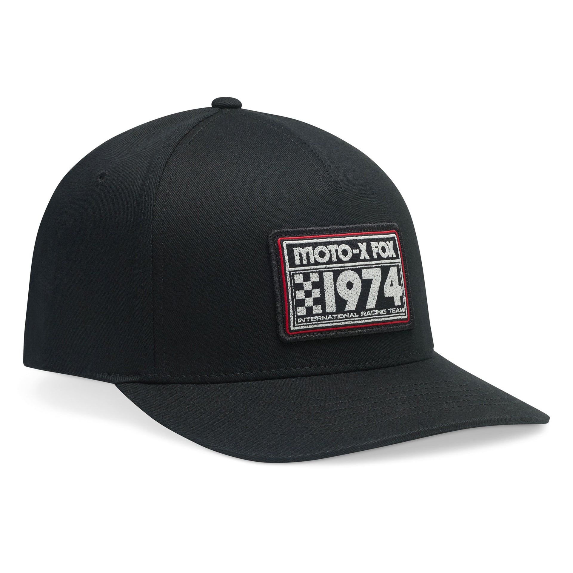 FOX Racing Mens Cap - 1974 Flexfit Hat (Black)