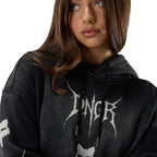 FOX Racing Mens Hoodie - DNGR Heavy Weight Fleece Pullover (Black)