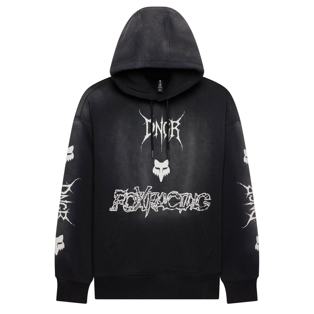 FOX Racing Mens Hoodie - DNGR Heavy Weight Fleece Pullover (Black)