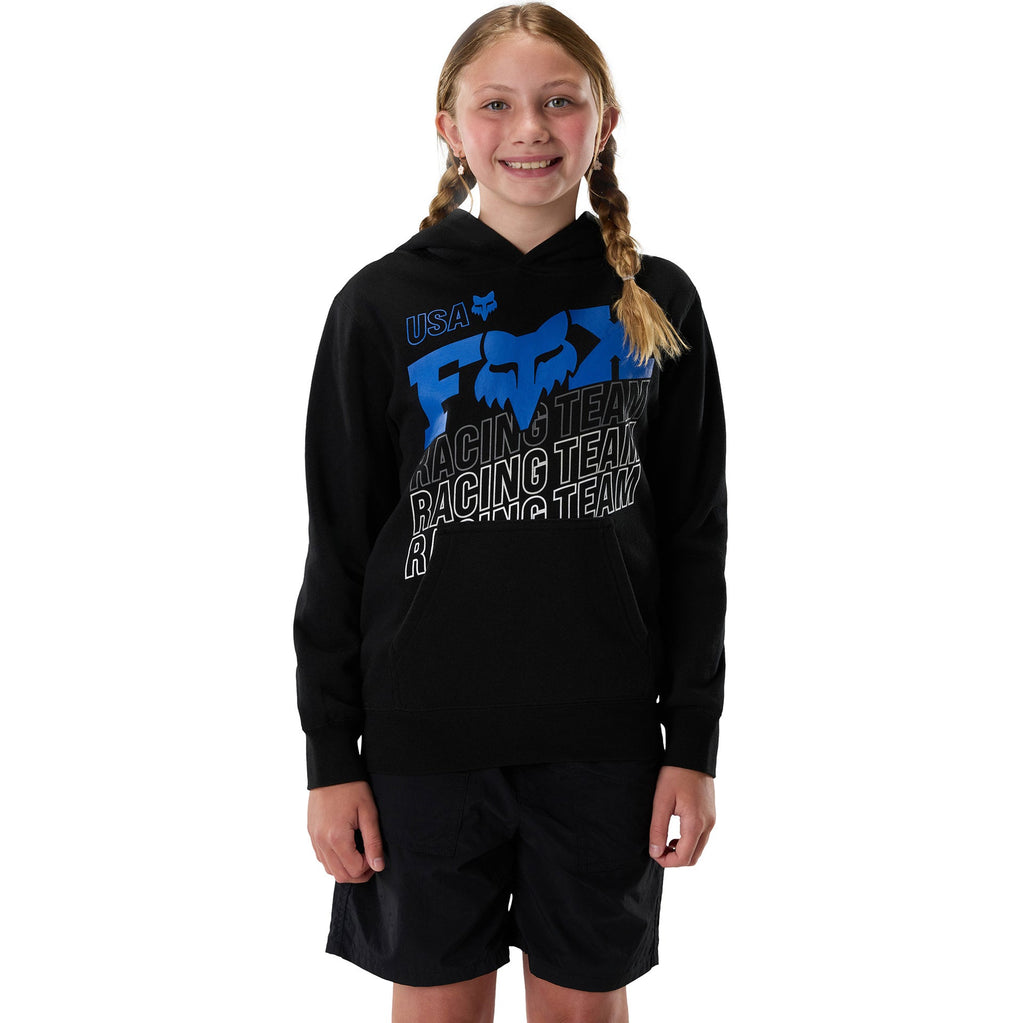 FOX Racing Youth Hoodie - COLDPRESS Fleece Pullover (Black)