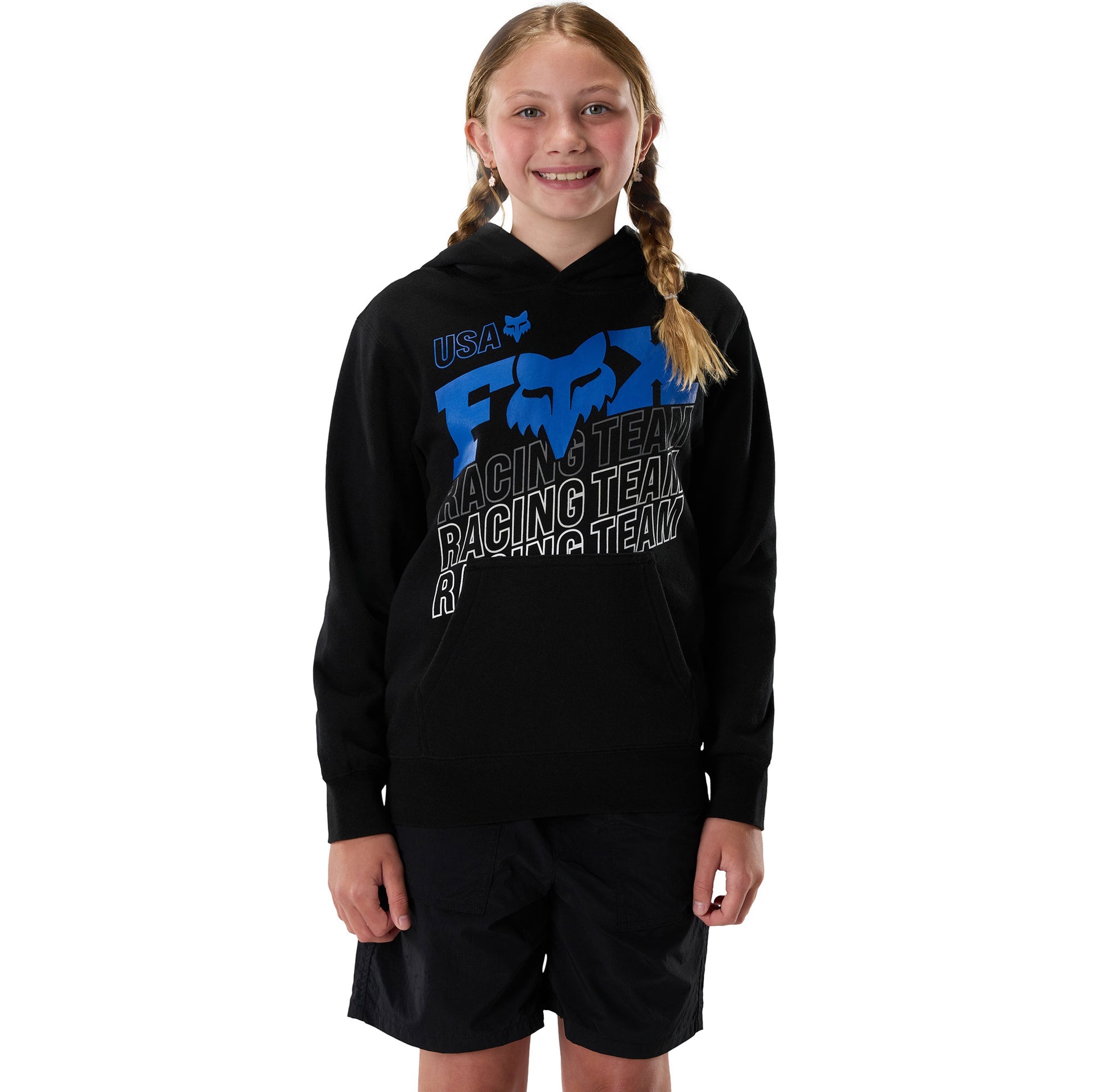 FOX Racing Youth Hoodie - COLDPRESS Fleece Pullover (Black)