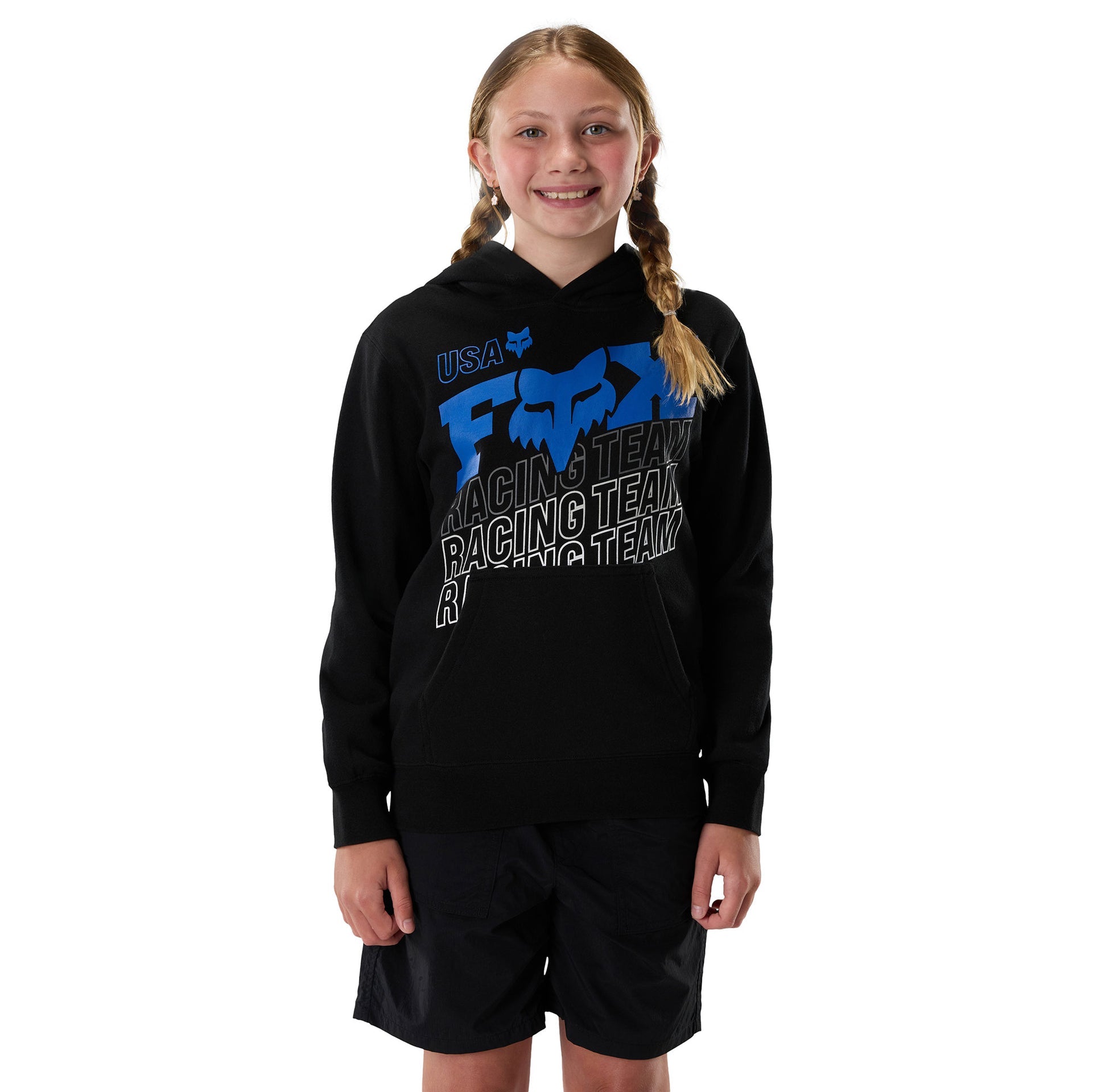 FOX Racing Youth Hoodie - COLDPRESS Fleece Pullover (Black)