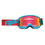 FOX Racing MAIN V3 RAID MX Goggles (Rust Red/Blue) Mirror Red Lens
