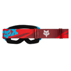 FOX Racing MAIN V3 RAID MX Goggles (Rust Red/Blue) Mirror Red Lens