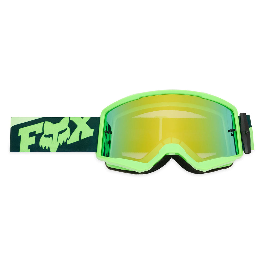 FOX Racing MAIN V3 RAID MX Goggles (Melon) Mirror Green Lens