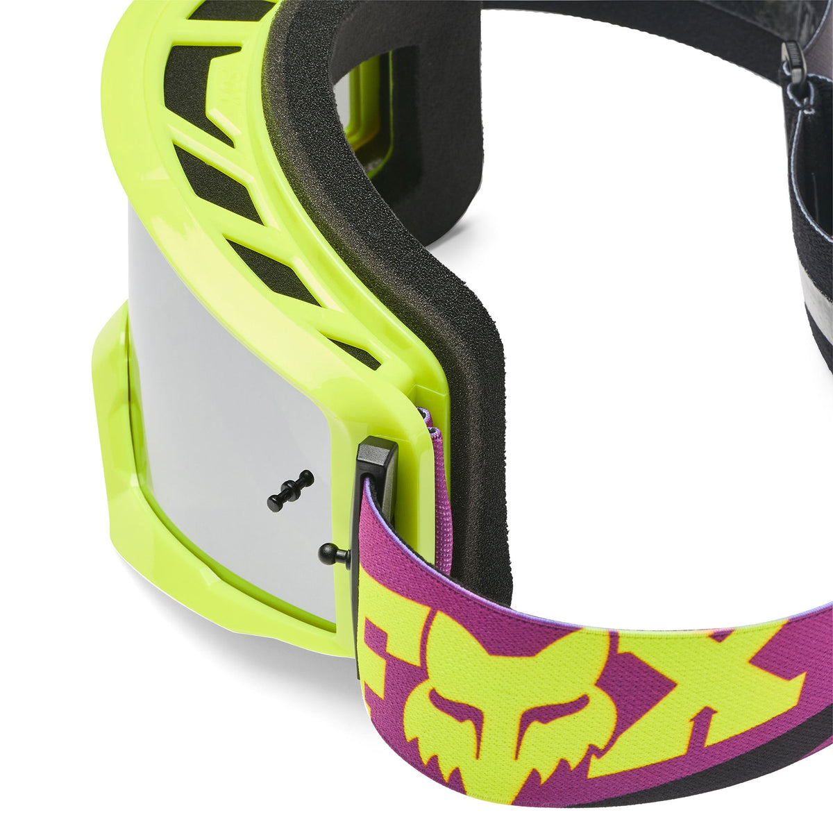 FOX Racing MAIN V3 RAID MX Goggles (Purple Lava) Mirror Silver Lens