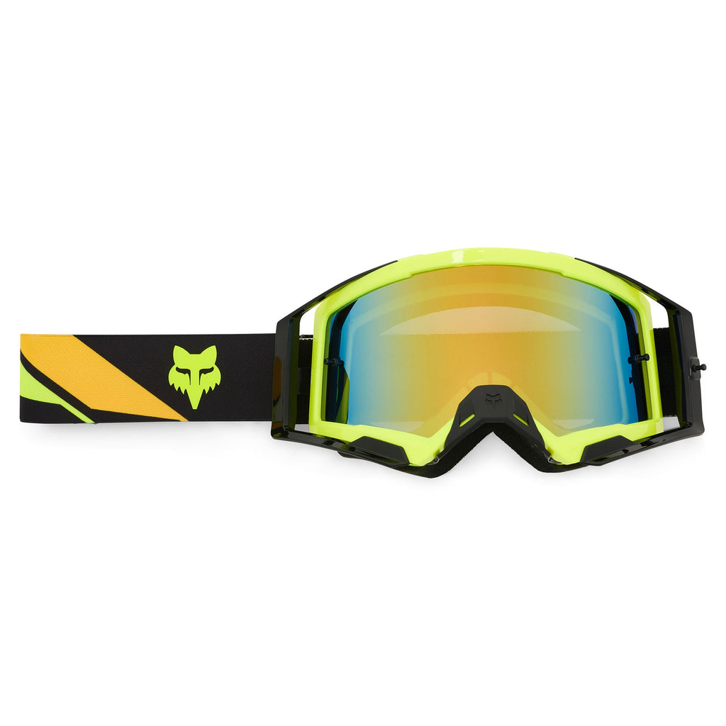FOX Racing AIRSPACE V3 FOUNDRY MX Goggles (Hi-Viz Yellow/Black) Mirror Gold Lens