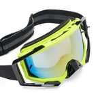 FOX Racing AIRSPACE V3 FOUNDRY MX Goggles (Hi-Viz Yellow/Black) Mirror Gold Lens