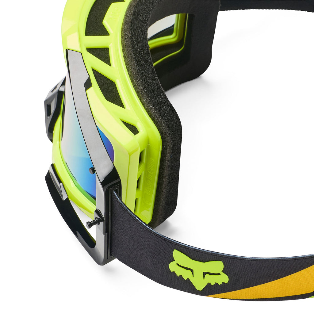 FOX Racing AIRSPACE V3 FOUNDRY MX Goggles (Hi-Viz Yellow/Black) Mirror Gold Lens