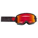 FOX Racing MAIN V3 ABYSS MX Goggles (Black) Mirror Red Lens