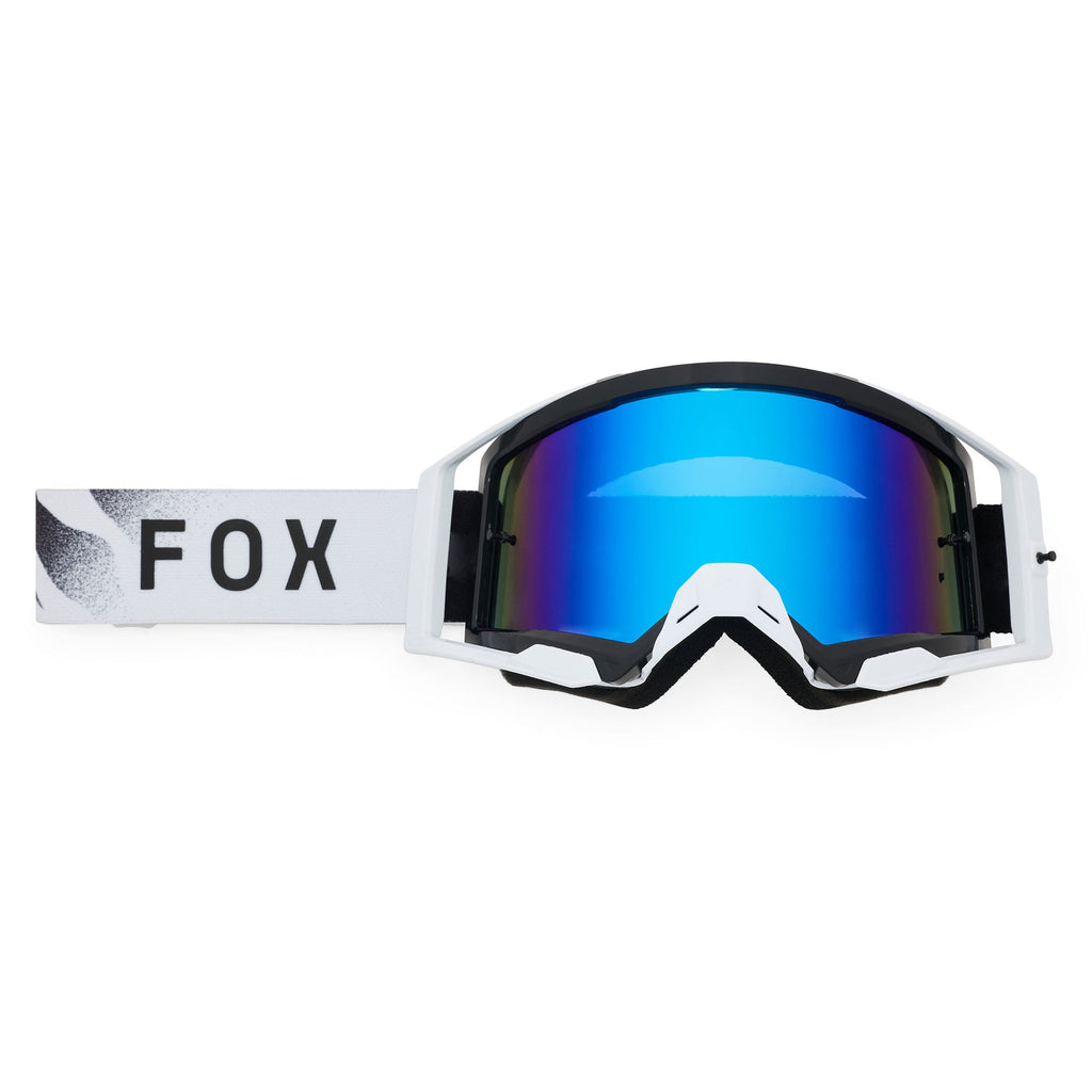 FOX Racing AIRSPACE V3 CLUTCH MX Goggles (White/Black) Mirror Blue Lens