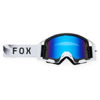 FOX Racing AIRSPACE V3 CLUTCH MX Goggles (White/Black) Mirror Blue Lens
