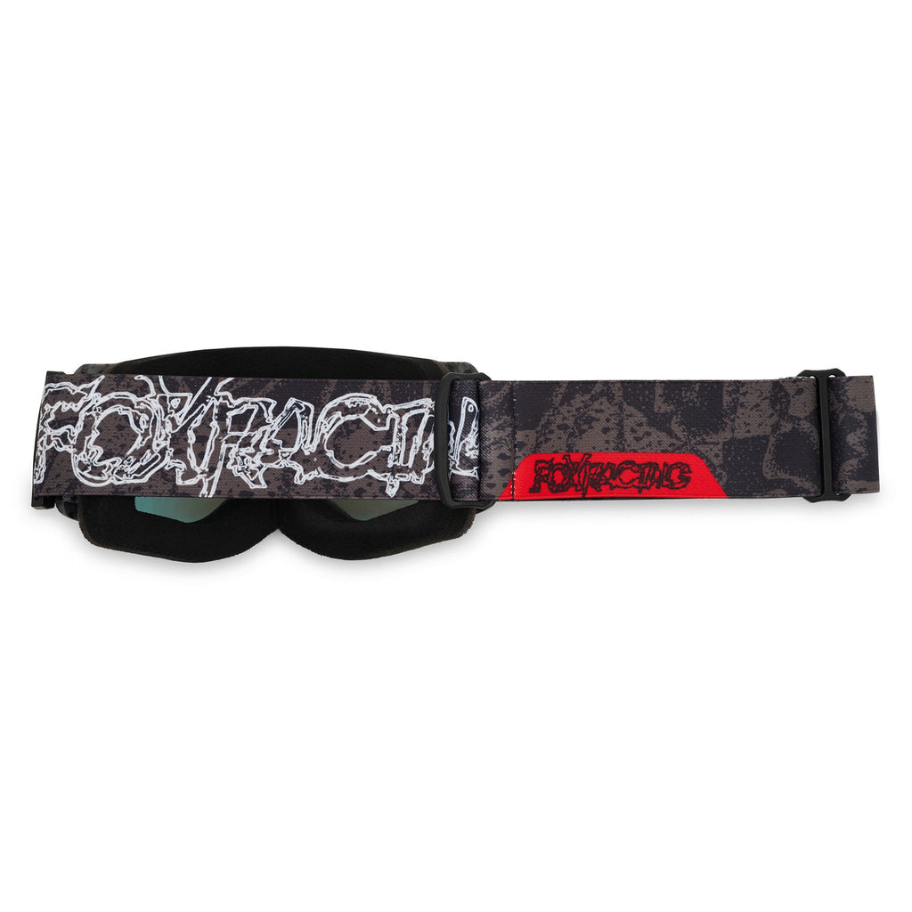 FOX Racing Youth MAIN ABYSS MX Goggles (Black/Grey) Mirror Red Lens