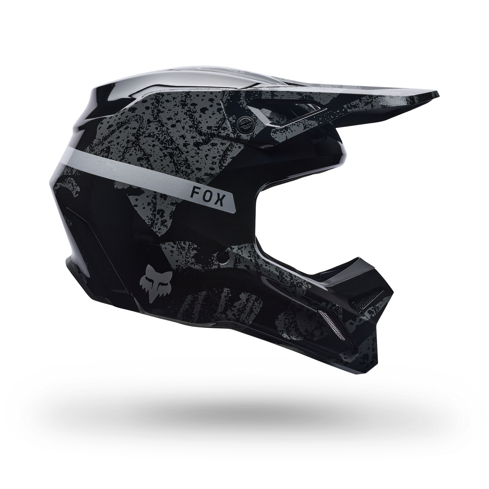 FOX Racing V1 MIPS BNKR MX Helmet (Black Camo/Silver)