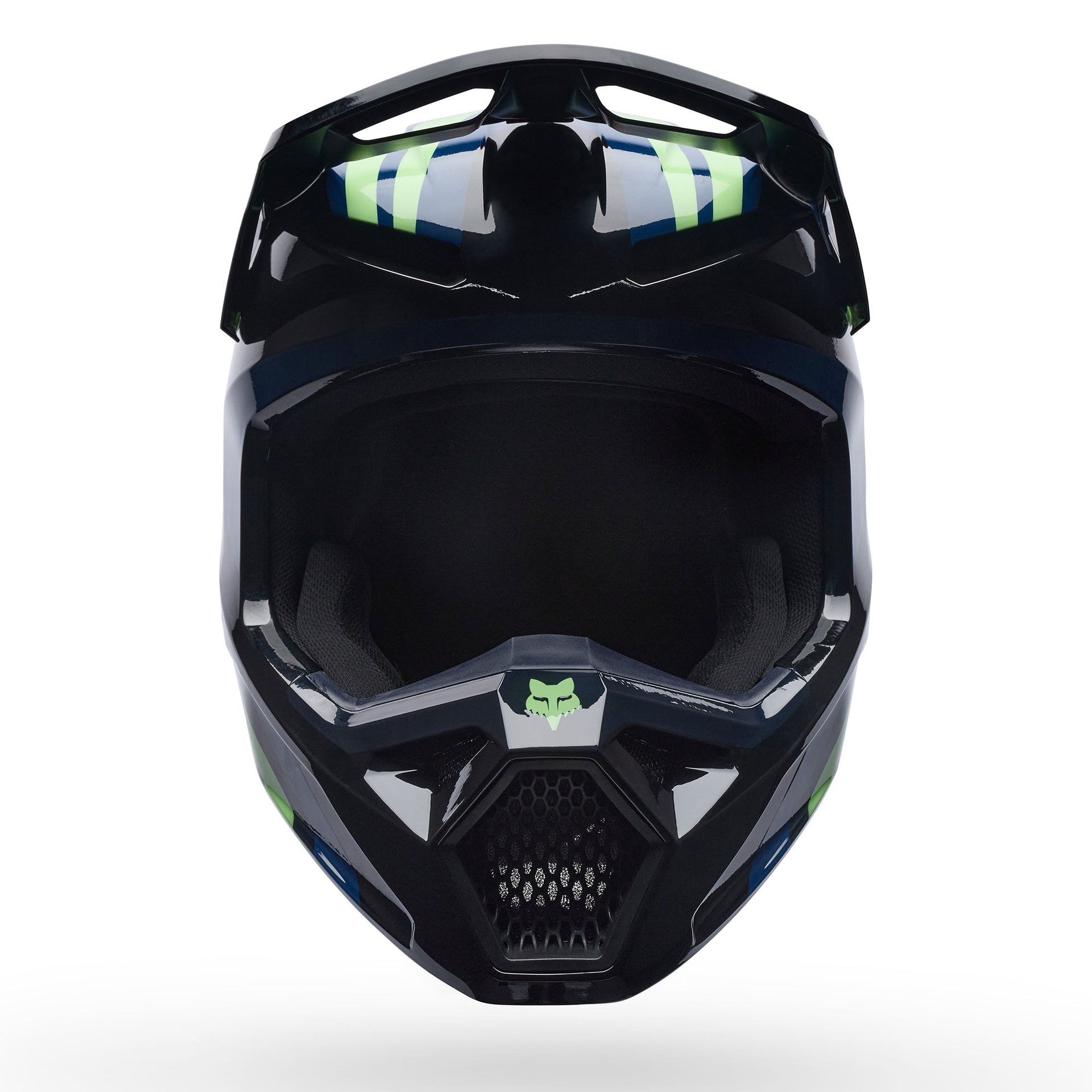 FOX Racing V1 MIPS DRAFT MX Helmet (Black/Green)