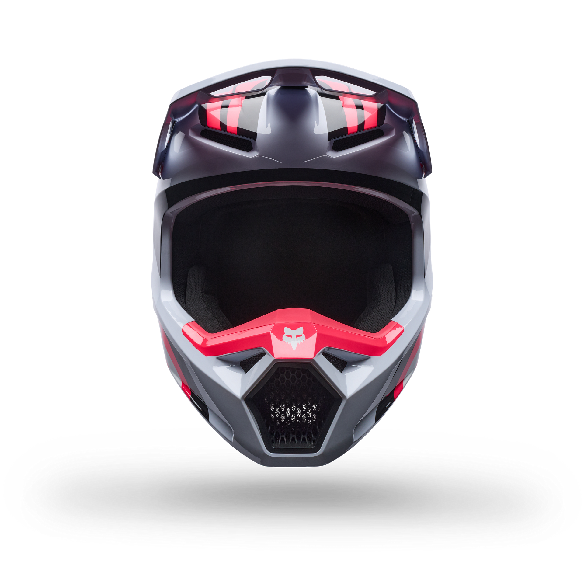 FOX Racing Youth V1 DRAFT MX Helmet (White/Pink/Grey)
