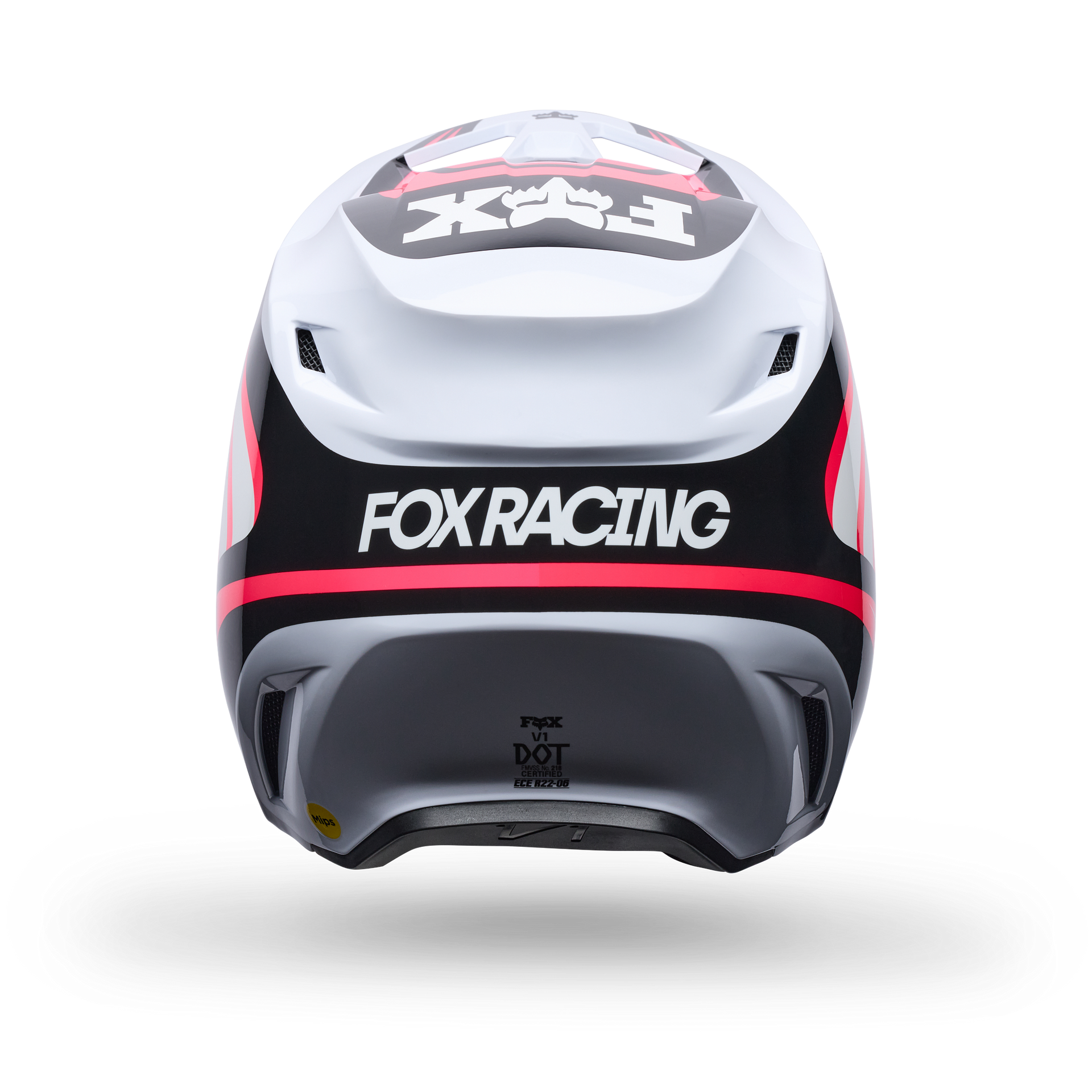 FOX Racing Youth V1 DRAFT MX Helmet (White/Pink/Grey)
