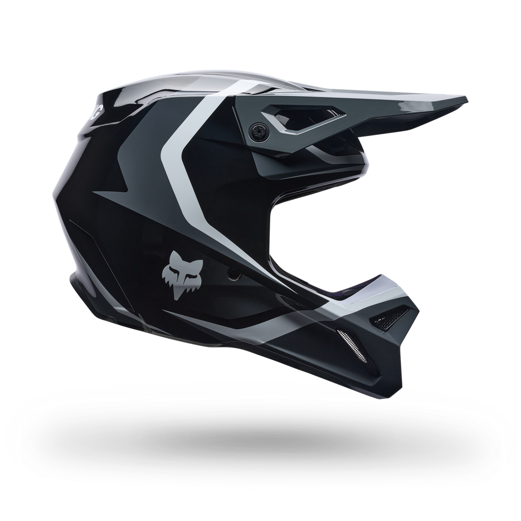 FOX Racing Youth V1 FRAME MX Helmet (Black/Grey/White)