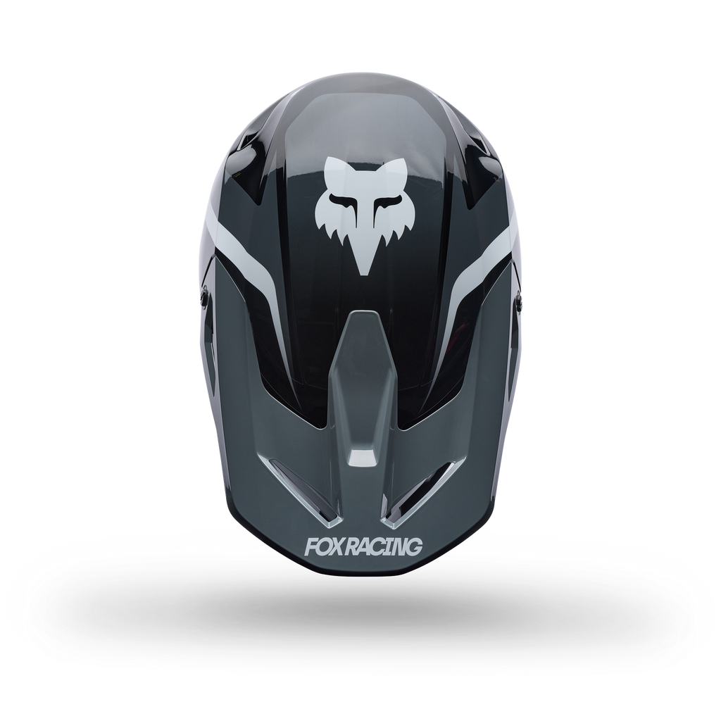 FOX Racing Youth V1 FRAME MX Helmet (Black/Grey/White)