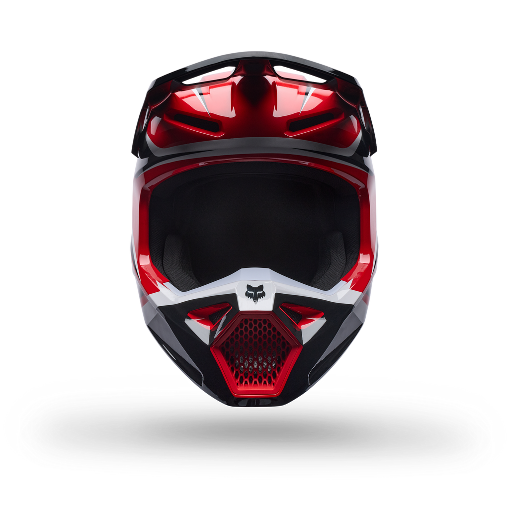 FOX Racing Youth V1 FRAME MX Helmet (Red/Black/White)