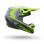 FOX Racing Youth V1 FRAME MX Helmet (Grey/Yellow)