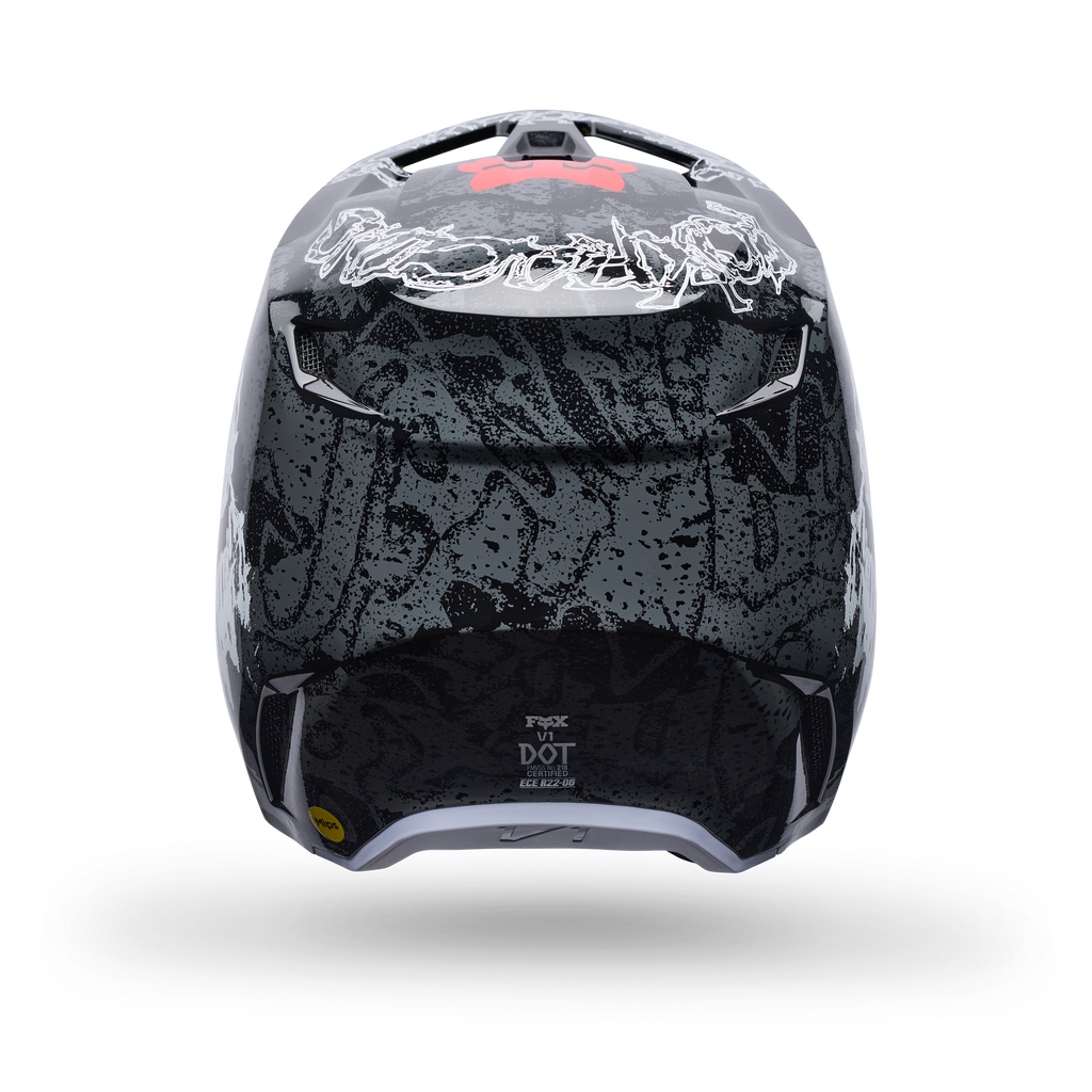 FOX Racing V1 MIPS ABYSS MX Helmet (Black/Grey/White)