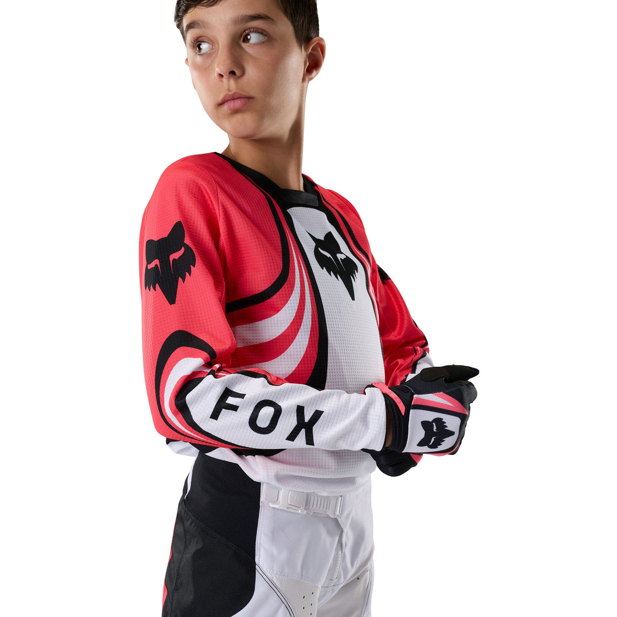 FOX Racing Youth 180 DRAFT MX Jersey (White/Pink/Black)