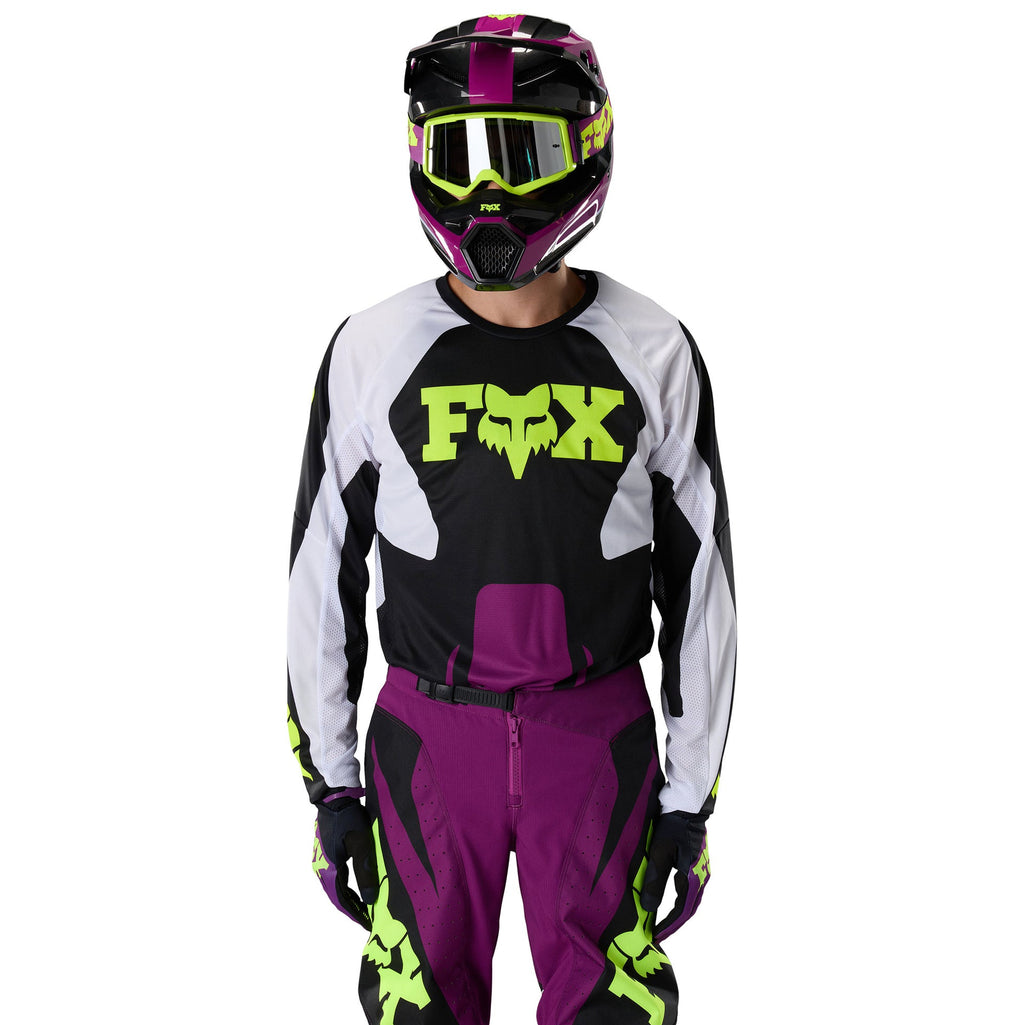 FOX Racing 180 RAID MX Jersey (Purple Lava/Black/White/Yellow Fluo)