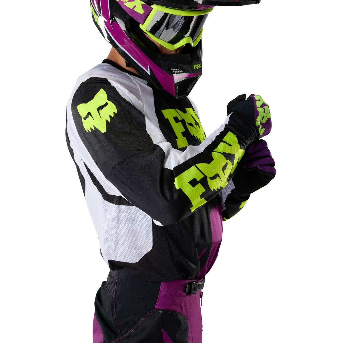 FOX Racing 180 RAID MX Kit Deal (Purple Lava/Black/White/Yellow Fluo)