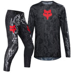 FOX Racing Youth 180 ABYSS MX Gear Set (Black/Grey)