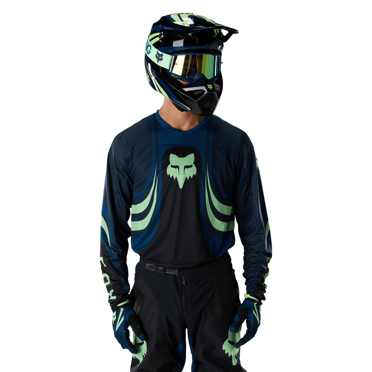 FOX Racing 180 DRAFT MX Gear Set (Black/Midnight/Melon)