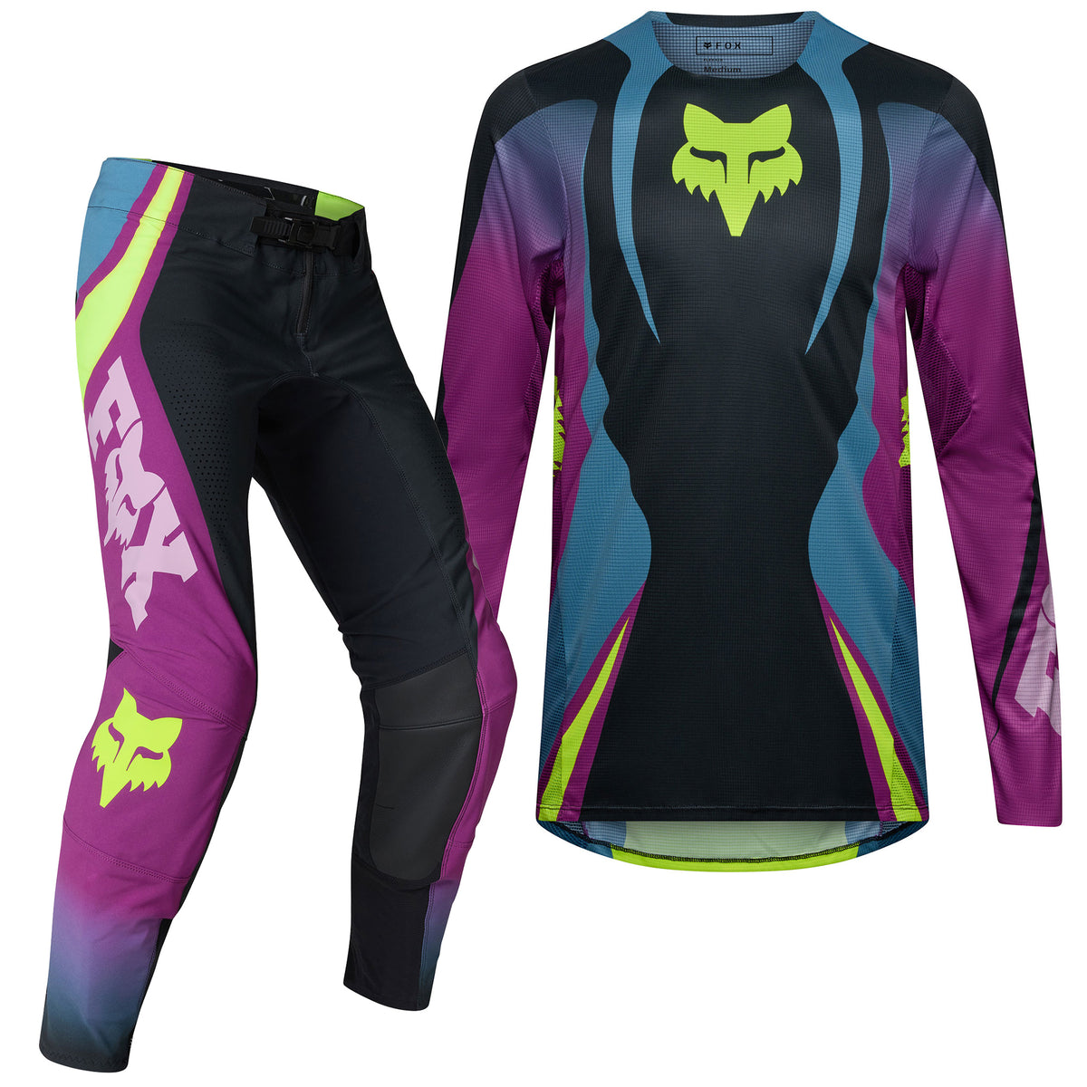 FOX Racing FLEXAIR THORN MX Kit Deal (Purple Lava/Yellow Fluo)