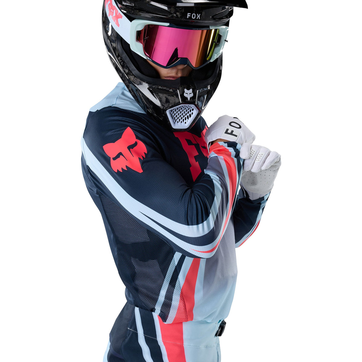 FOX Racing FLEXAIR ARC MX Jersey (Ice Blue/Midnight/Red Fluo)