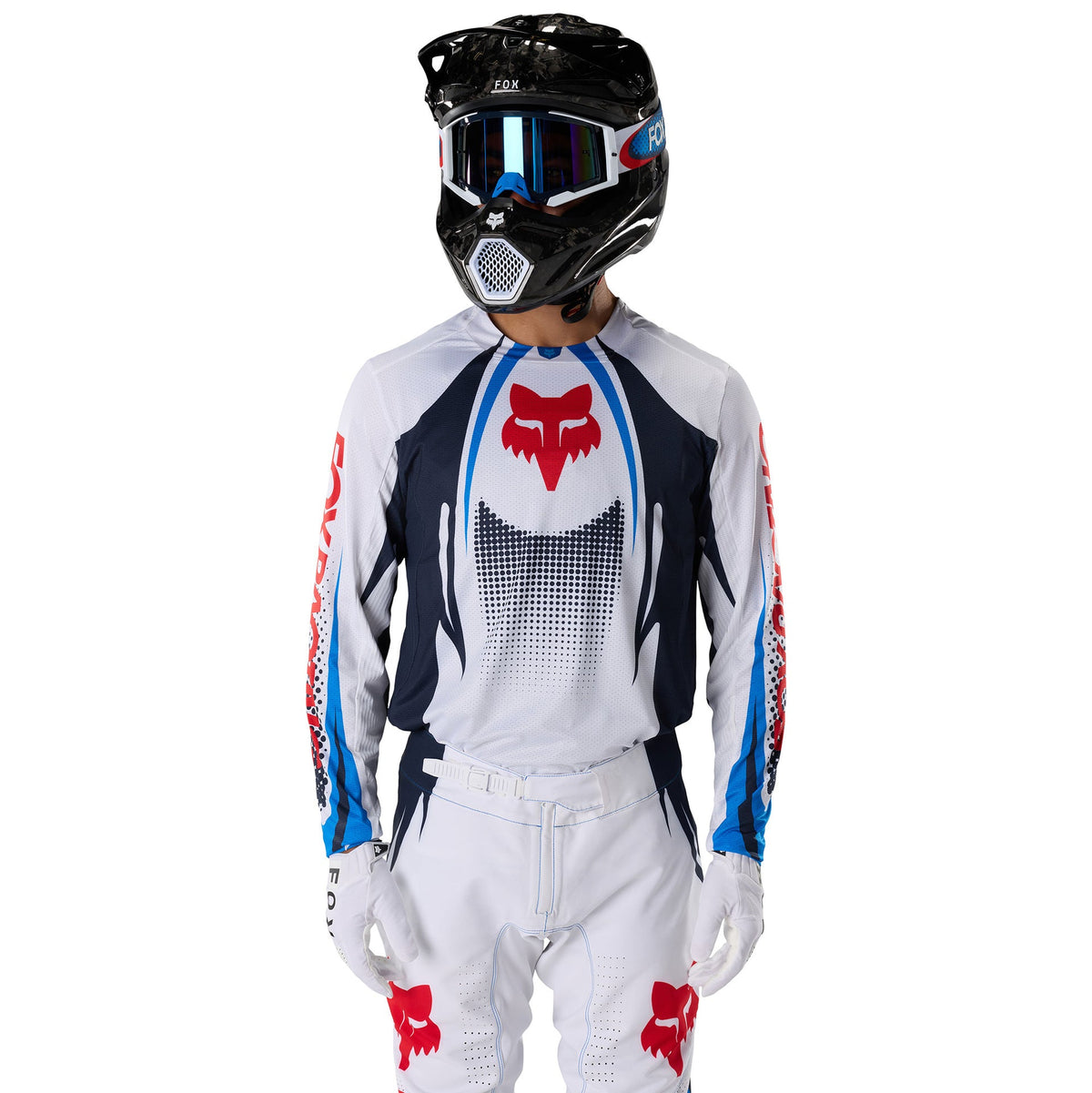 FOX Racing 360 TEMPER MX Jersey (White/Blue/Black)