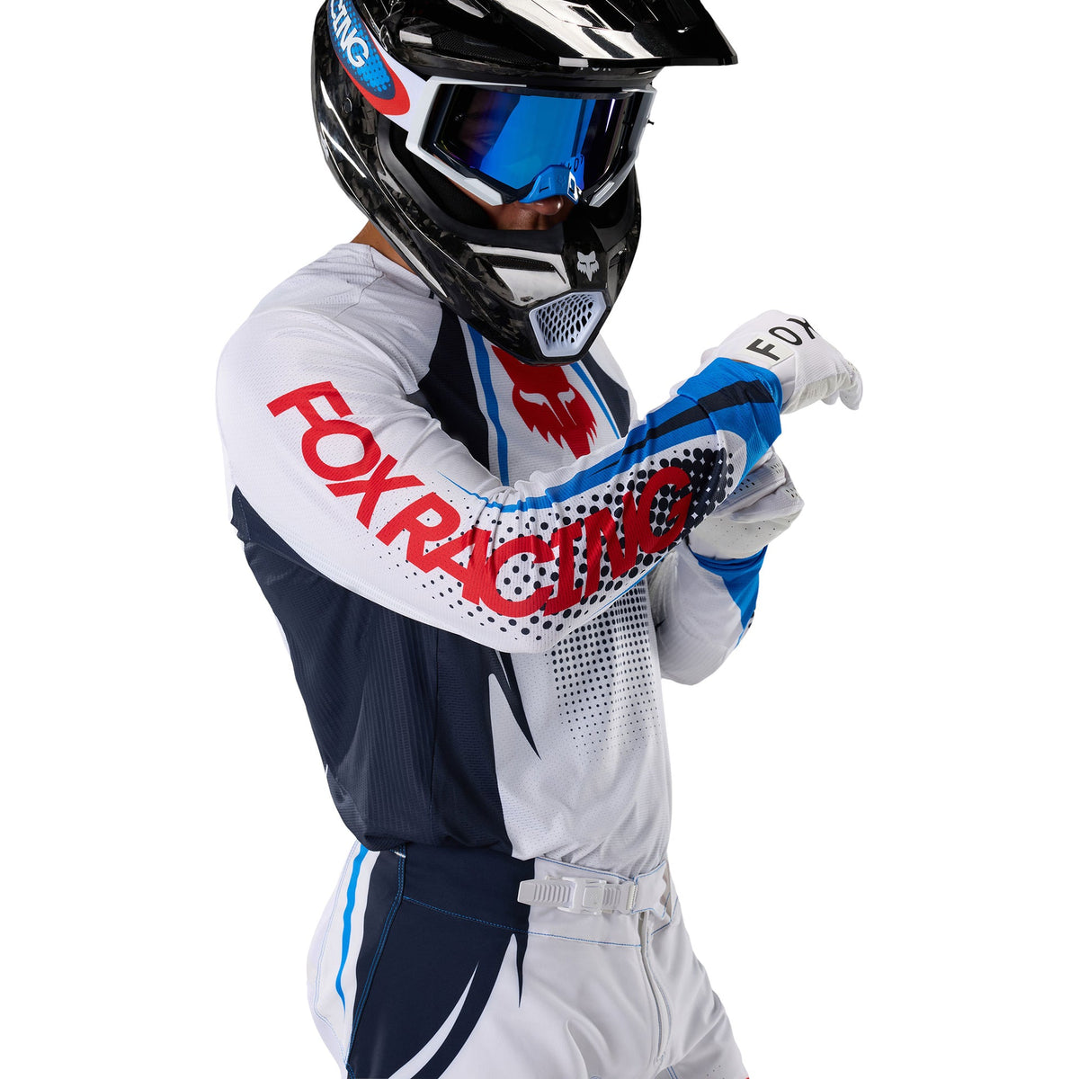 FOX Racing 360 TEMPER MX Jersey (White/Blue/Black)