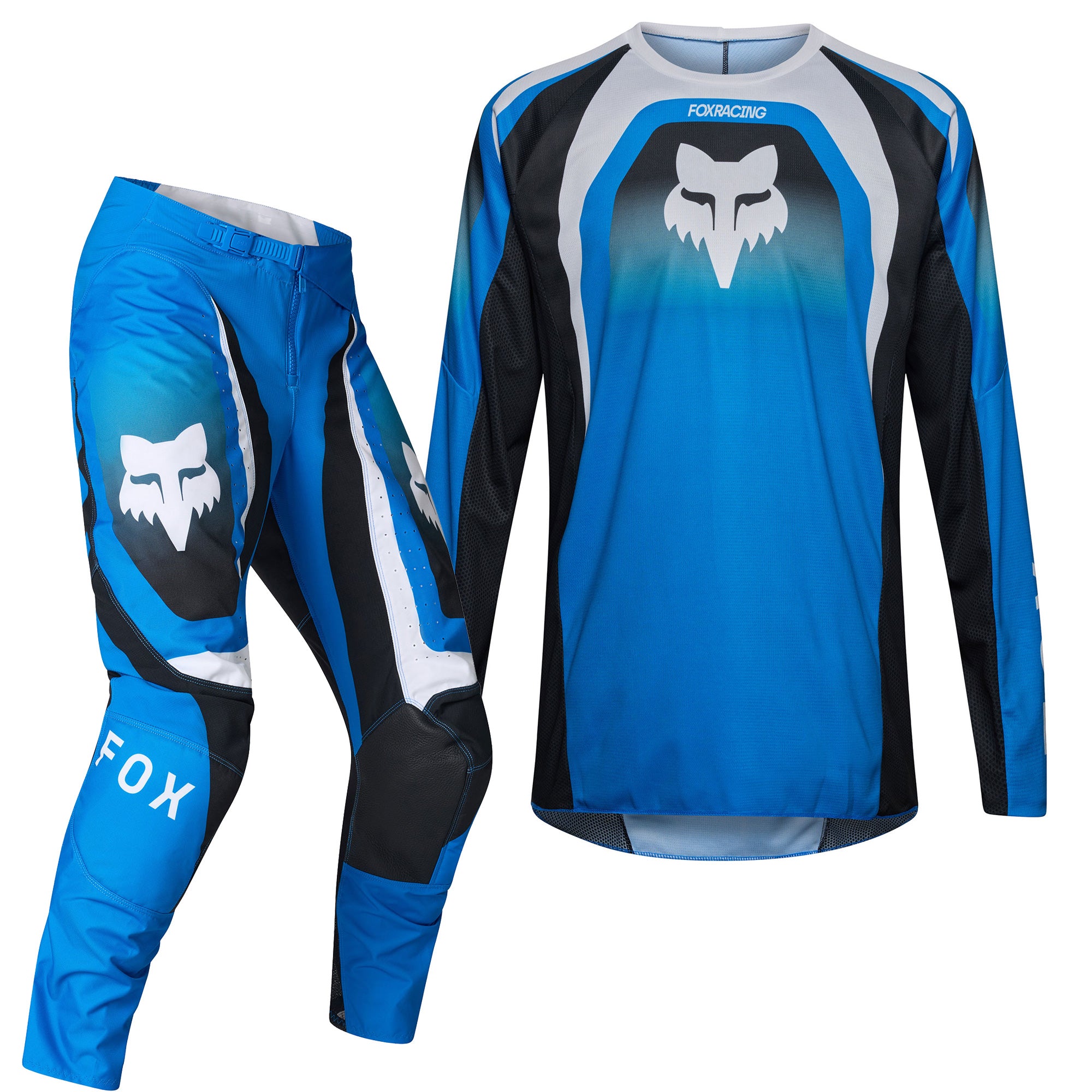 FOX Racing Youth 180 FRAME MX Gear Set (Blue/Black/White)