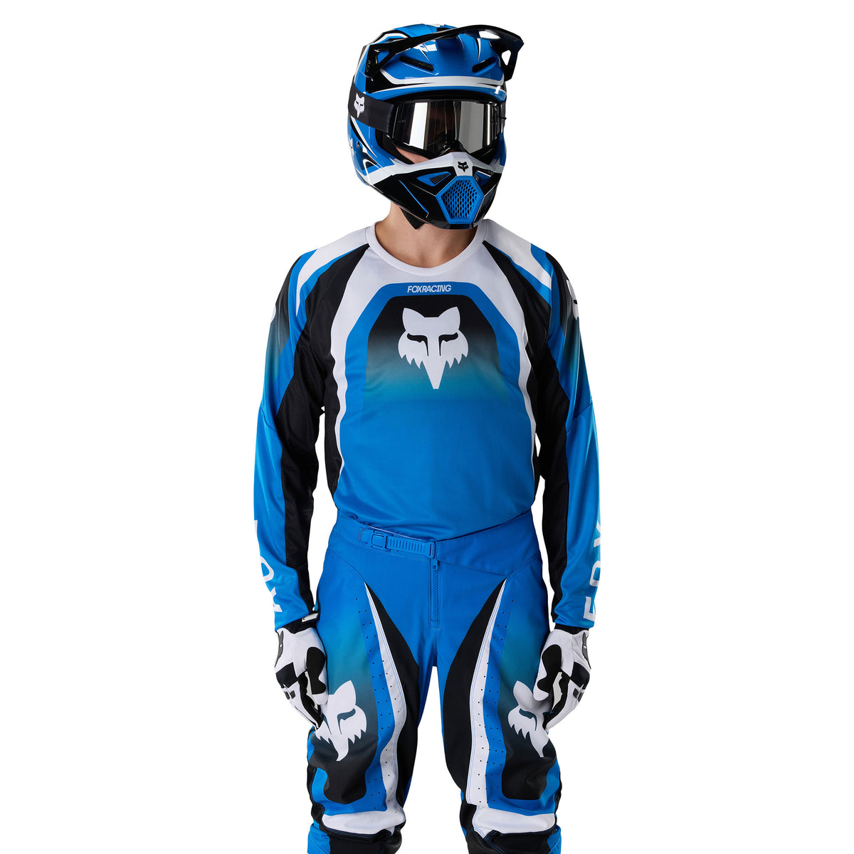 FOX Racing 180 FRAME MX Gear Set (Blue/Black/White)