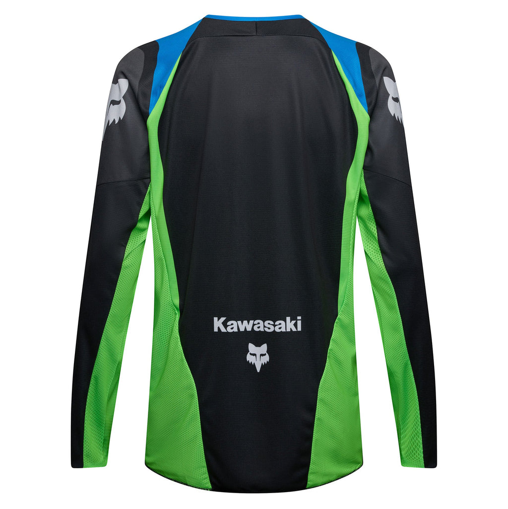 FOX Racing 180 KAWASAKI MX Jersey (Black/Green Fluo)
