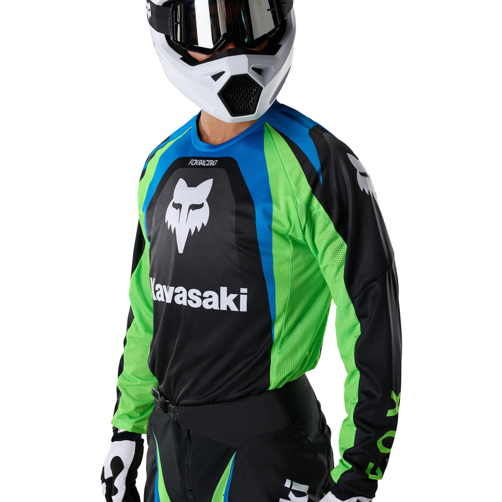 FOX Racing 180 KAWASAKI MX Kit Deal (Black/Green Fluo)