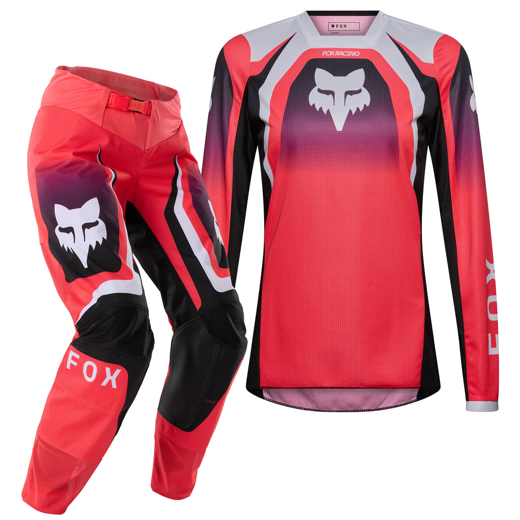 FOX Racing Women's 180 FRAME MX Gear Set (Neon Pink/Black/White)