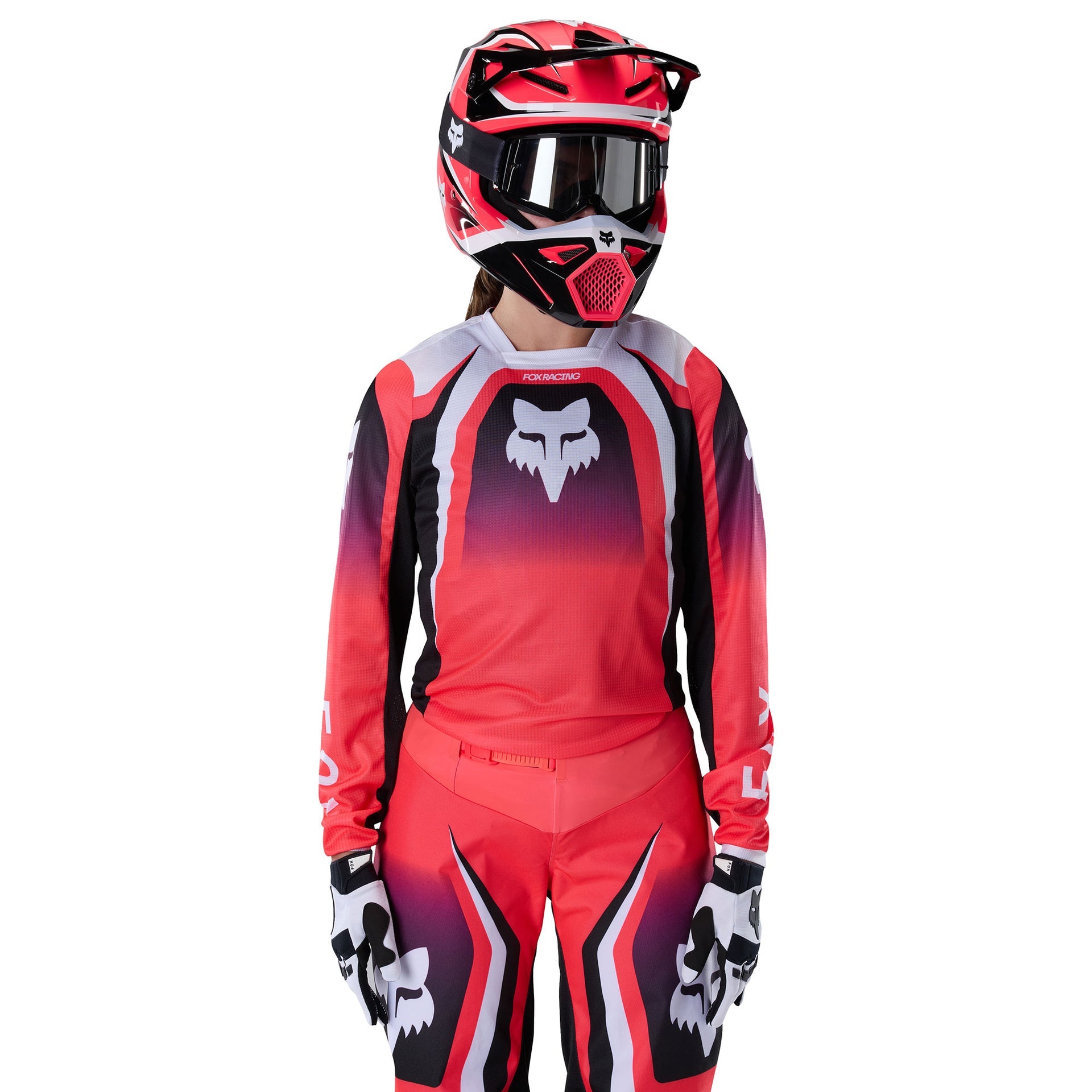 FOX Racing Women's 180 FRAME MX Jersey (Neon Pink/Black/White)