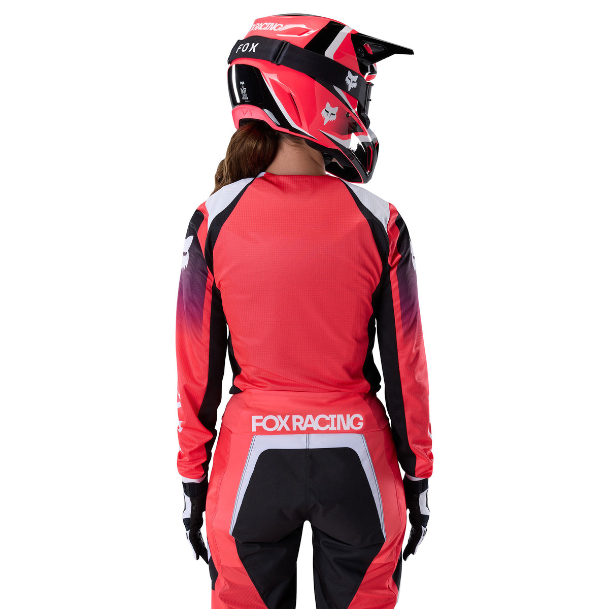 FOX Racing Women's 180 FRAME MX Gear Set (Neon Pink/Black/White)