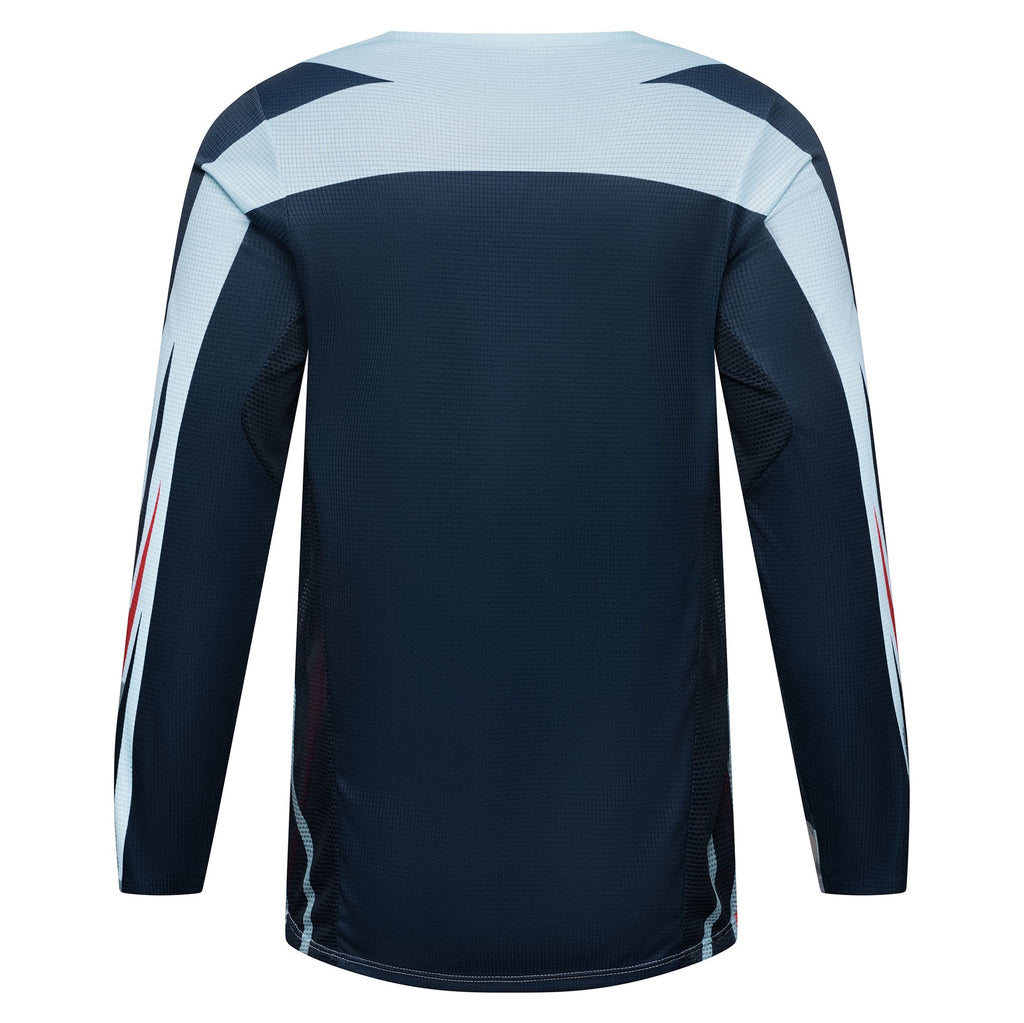 FOX Racing Youth FLEXAIR ARC MX Jersey (Ice Blue/Midnight/Red Fluo)