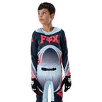 FOX Racing Youth FLEXAIR ARC MX Jersey (Ice Blue/Midnight/Red Fluo)